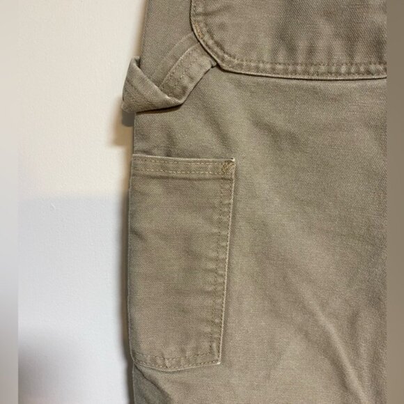 Carhartt B11 Original Dungaree Work Pants 32x32 — Khaki Duck Canvas Utility - Picture 8 of 10